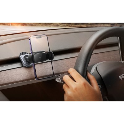 Baseus T-Space Napelemes autós tartó Tesla Model 3/Y autóhoz (fekete)