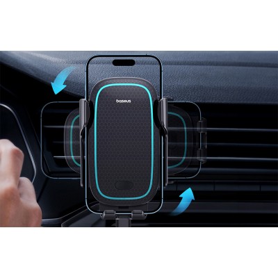 Baseus MilkyWay Pro wireless autós telefontartó, töltő, 15W (fekete)