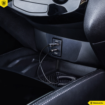 Baseus BA01 USB + vezeték nélküli audio adapter kábel 3,5mm jack bemenet - Fekete 