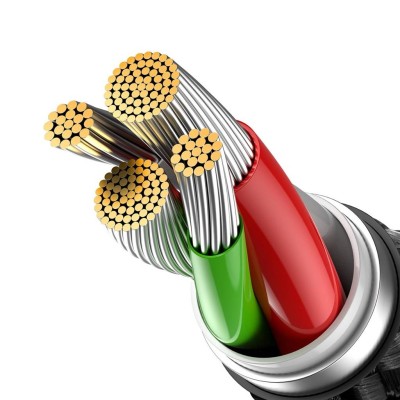 Baseus Glimmer series USB - Lightning töltőkábel, adatkábel, 2.4A, 1m (fekete)