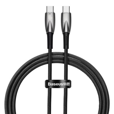 Baseus Glimmer series USB-C - USB-C töltőkábel, adatkábel, 100W, 1m (fekete)