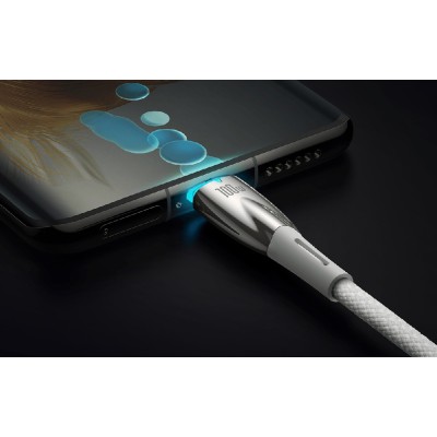 Baseus Glimmer series USB-C - USB-C töltőkábel, adatkábel, 100W, 2m (fehér)