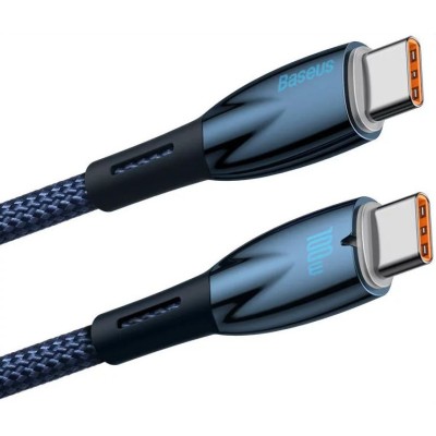 Baseus Glimmer series USB-C - USB-C töltőkábel, adatkábel, 100W, 2m (kék)