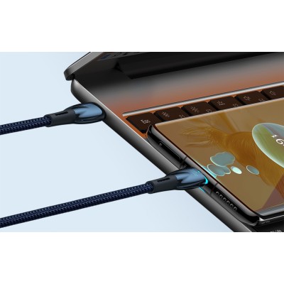 Baseus Glimmer series USB-C - USB-C töltőkábel, adatkábel, 100W, 2m (kék)