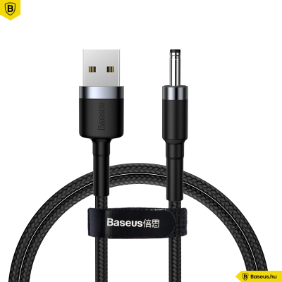 Baseus Cafule USB-A-ról DC 3.5mm-re töltő kábel 2A 1m - Fekete