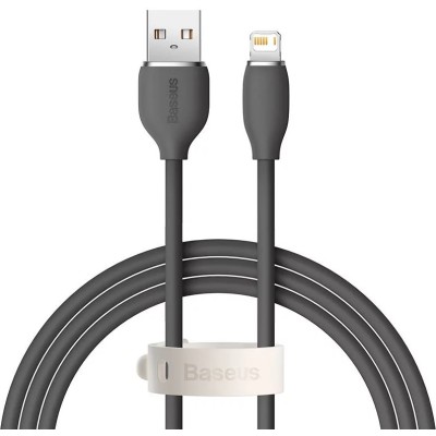 Baseus Jelly USB - Lightning kábel, 2,4A, 1,2m - Fekete
