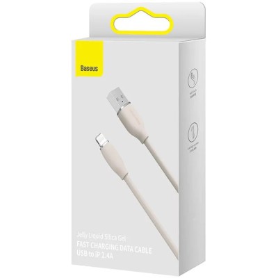Baseus Jelly USB - Lightning kábel, 2,4A, 1,2m - Rózsaszín