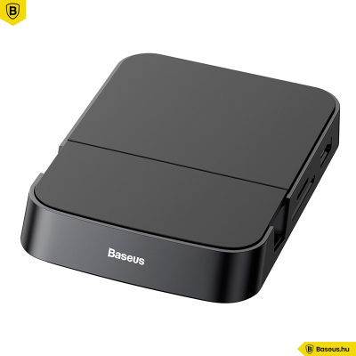Baseus Mate Dokkoló állomás, Huawei és Samsung okostelefonokhoz, HUB USB-C, 15 W (fekete)