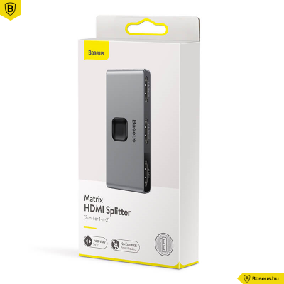Baseus Matrix HDMI Splitter - 2 irányú HDMI kapcsoló - Sötét szürke
