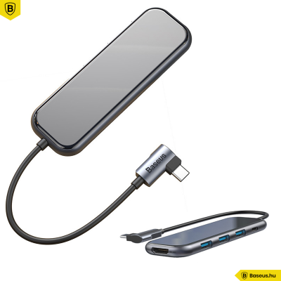 Baseus Multifunkciós USB-C Hub - 3xUSB 3.0 - HDMi - PD - szürke