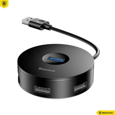 Baseus HUB adapter USB 3.0 - 4xUSB 15 cm-es kábellel- Fekete