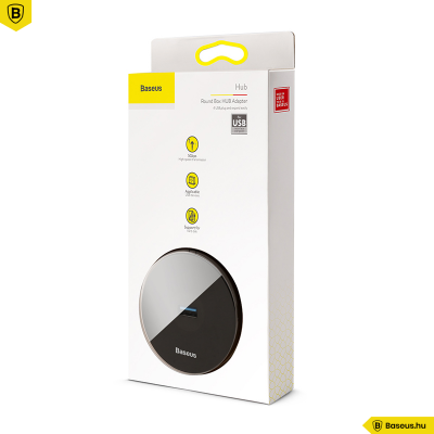 Baseus HUB adapter USB 3.0 - 4xUSB 15 cm-es kábellel- Fekete