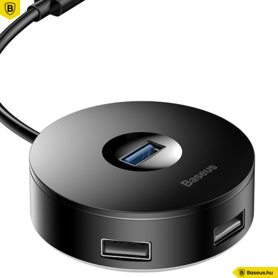 Baseus HUB adapter USB 3.0 - 4xUSB 1m-es kábellel - Fekete