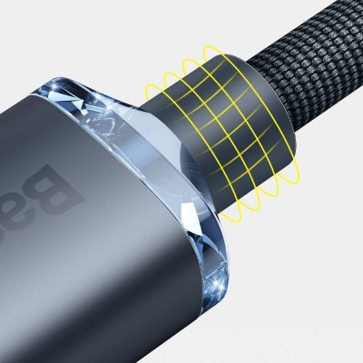 Baseus Crystal USB-C - Lightning kábel, 20W, PD, 1.2m fekete