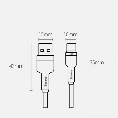 Baseus Cafule USB-USB-C kábel, 66 W, 2 m, fekete