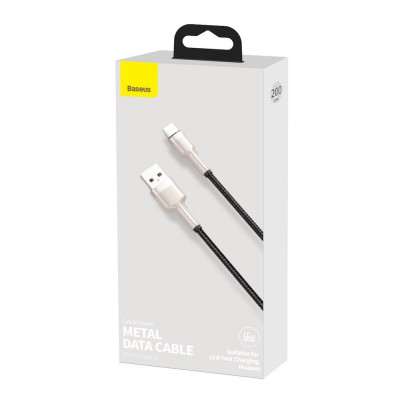 Baseus Cafule USB-USB-C kábel, 66 W, 2 m, fekete