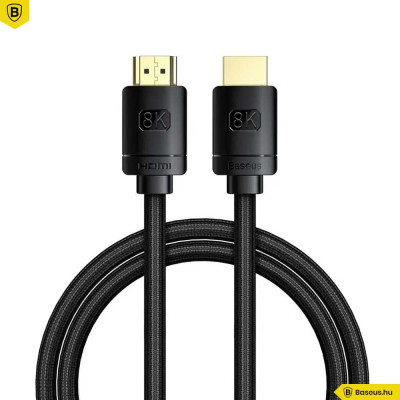 Baseus HDMI 2.1 kábel 8K 60Hz, 3D, HDR, 48Gbps, 2m - Fekete