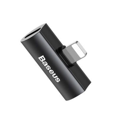 Baseus L46 Lightning-2x Lightning audioadapter, fekete