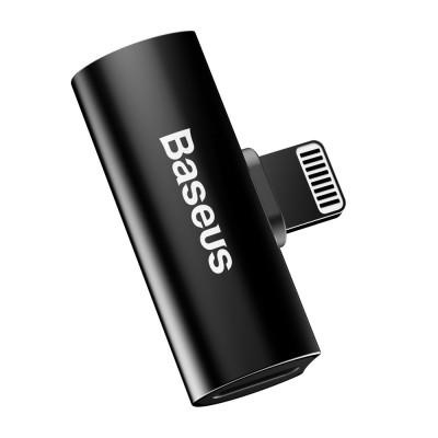 Baseus L46 Lightning-2x Lightning audioadapter, fekete