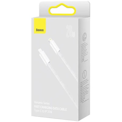 Baseus USB-C kábel a Lightning Dynamic sorozathoz, 20 W, 2 m (fehér)