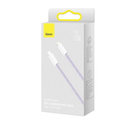 Baseus USB-C kábel a Lightning Dynamic sorozathoz, 20 W, 2 m (lila)