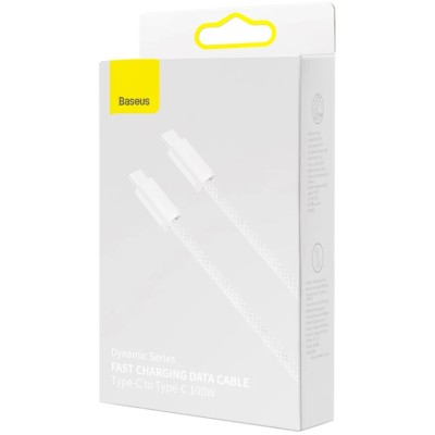 Baseus USB-C - USB-C kábel, 100 W, 1 m (fehér)