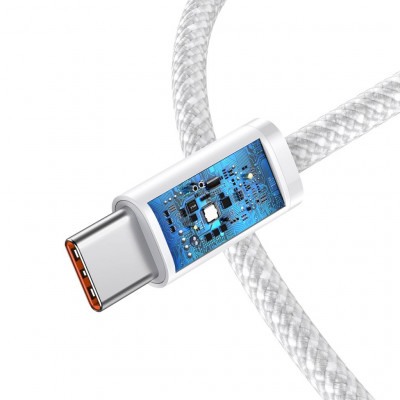Baseus USB-C-USB-C kábel, 100 W, 2 m, fehér