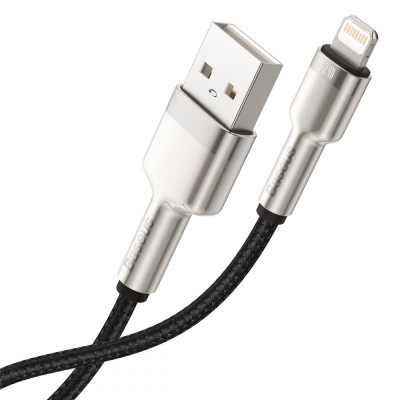 Baseus Cafule Series Metal USB - Lightning kábel, 2.4A, 25cm, fekete