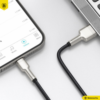 Baseus USB-kábel a Lightning Cafule-hez, 2,4A, 1m - Fekete