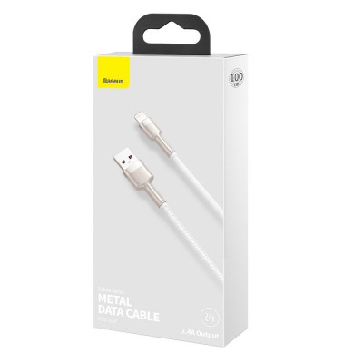 Baseus USB-kábel a Lightning Cafule-hez, 2,4A, 1 m, fehér