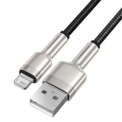 Baseus Cafule USB-kábel Lightning, 2,4A, 2m, fekete