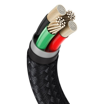 Baseus Cafule USB-kábel Lightning, 2,4A, 2m, fekete