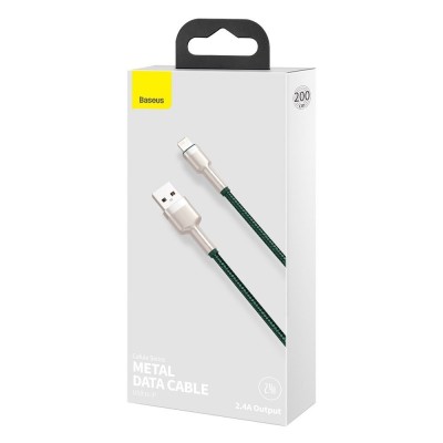 Baseus Cafule USB - Lightning kábel, 2,4A, 2m (zöld)