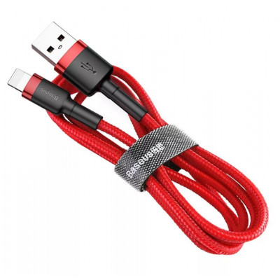 Baseus Cafule 2.4A Lightning USB kábel 0,5 méter, piros 