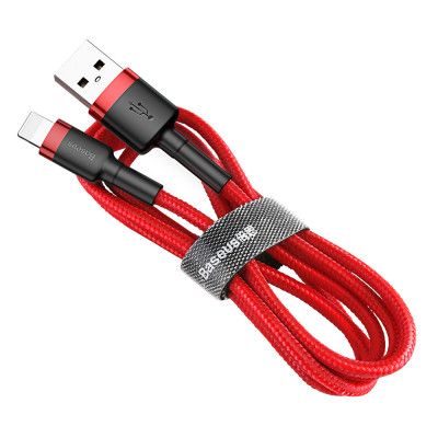 Baseus Cafule 2.4A Lightning USB-kábel 1 m, piros
