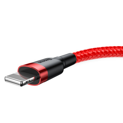 Baseus Cafule 2.4A Lightning USB-kábel 1 m, piros