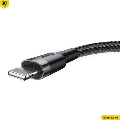 Baseus Cafule iPhone/Lightning adat/töltőkábel 2,4A - 1m - Szürke/Fekete