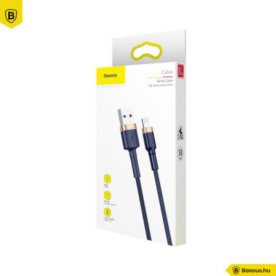 Baseus USB Lightning Cafule 2,4A 1 m-es kábel- Arany-sötétkék