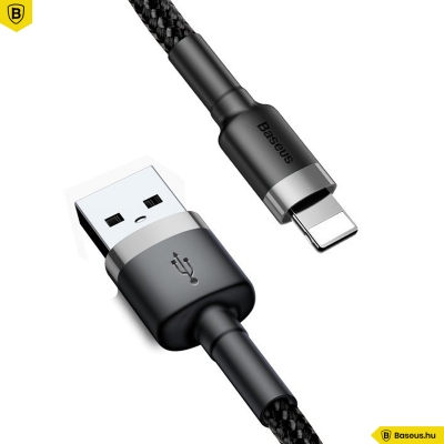 Baseus iPhone Lightning gyors adat, töltőkábel 1,5 A - 2m - Fekete