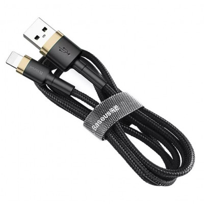 Baseus Cafule USB Lightning 1,5A 2 m-es kábel, arany-fekete