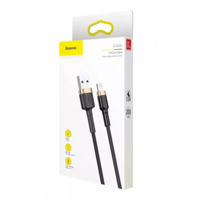 Baseus Cafule USB Lightning 1,5A 2 m-es kábel, arany-fekete