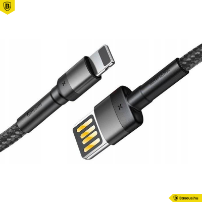 Baseus Cafule iPhone kábel 2,4A 1m - Szürke/Fekete