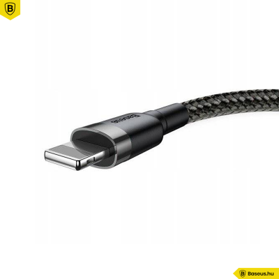 Baseus Cafule iPhone kábel 2,4A 1m - Szürke/Fekete