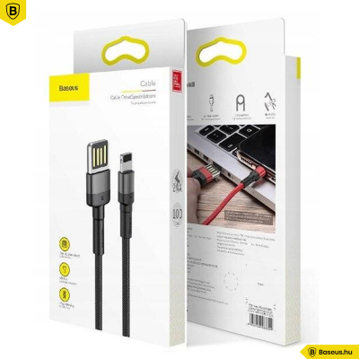 Baseus Cafule iPhone kábel 2,4A 1m - Szürke/Fekete