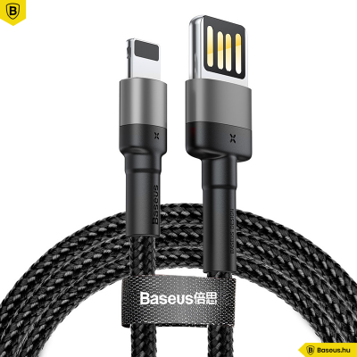 Baseus Cafule iPhone kábel 2,4A 1m - Szürke/Fekete