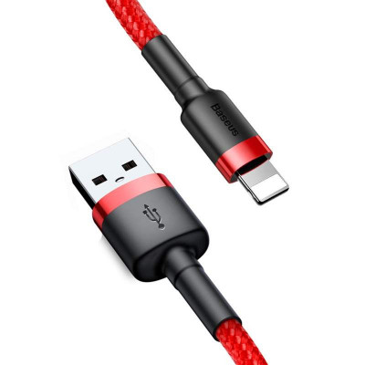 Baseus Cafule 2A 3m Lightning USB-kábel, piros