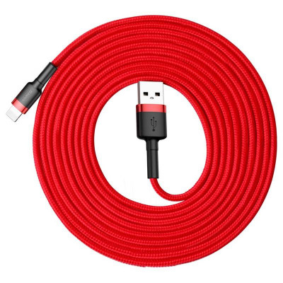 Baseus Cafule 2A 3m Lightning USB-kábel, piros