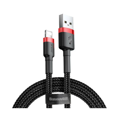 Baseus Cafule 2A Lightning USB kábel 3 méter, piros-fekete