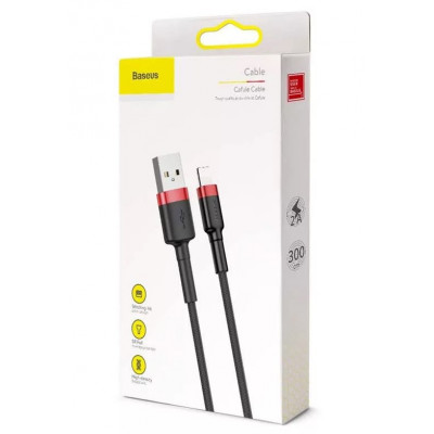 Baseus Cafule 2A Lightning USB kábel 3 méter, piros-fekete