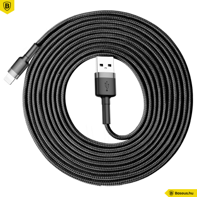 Baseus iPhone Lightning gyors adat, töltőkábel 2A - 3m - Fekete